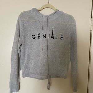 Sheer gray light hoodie